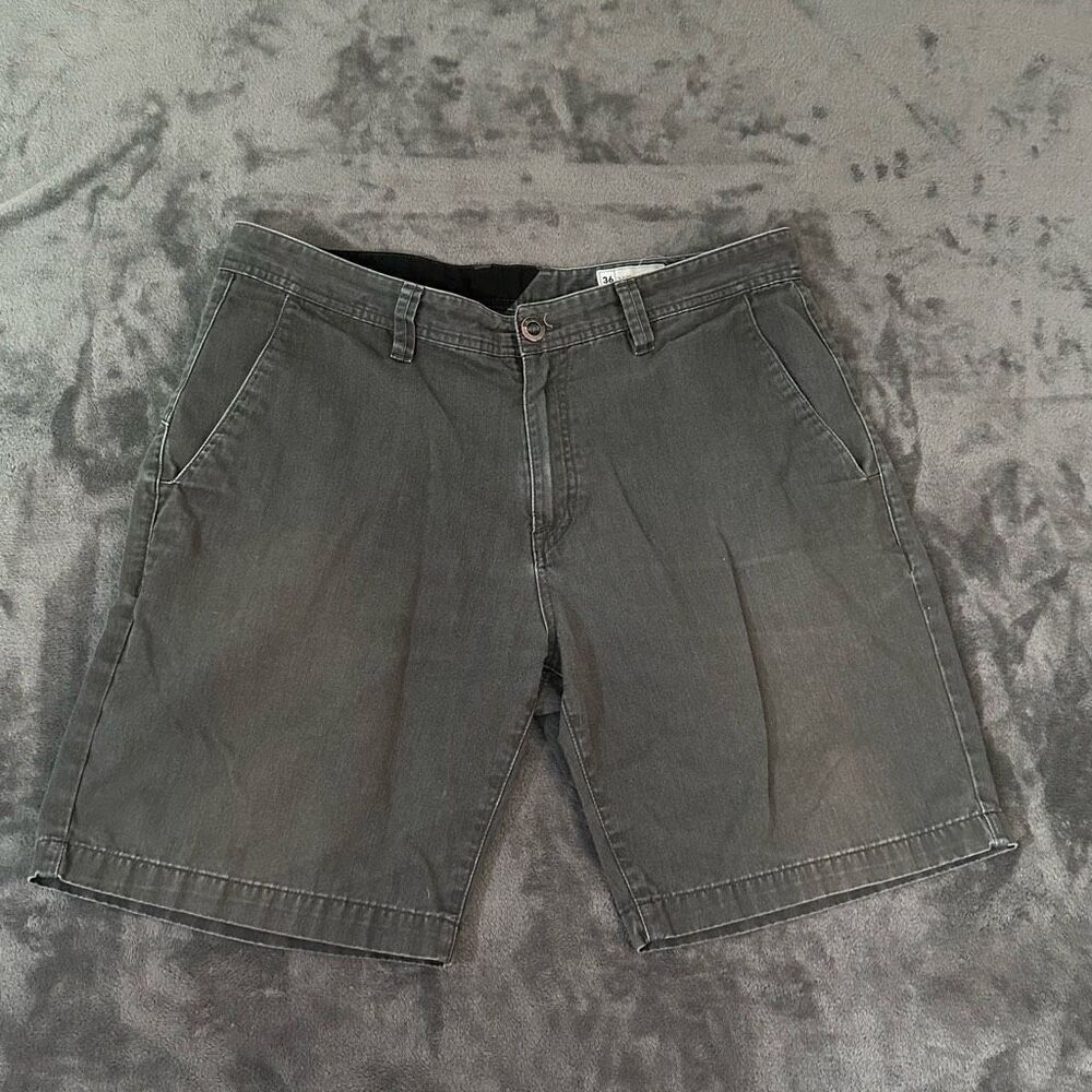 VOLCOM True To This Chino Shorts Mens‎ 36 Grey Skater Straight Leg